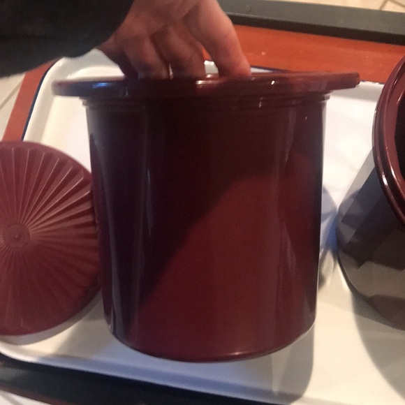 Tupperware Cranberry Ice Bucket Vintage - Picture 10 of 14